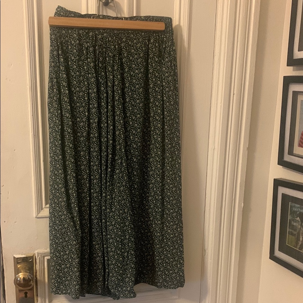 Floral Green Skirt